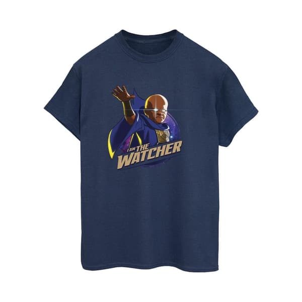 Marvel Womens/Ladies What If The Watcher Cotton Boyfriend T-Shirt Navy Blue XXL