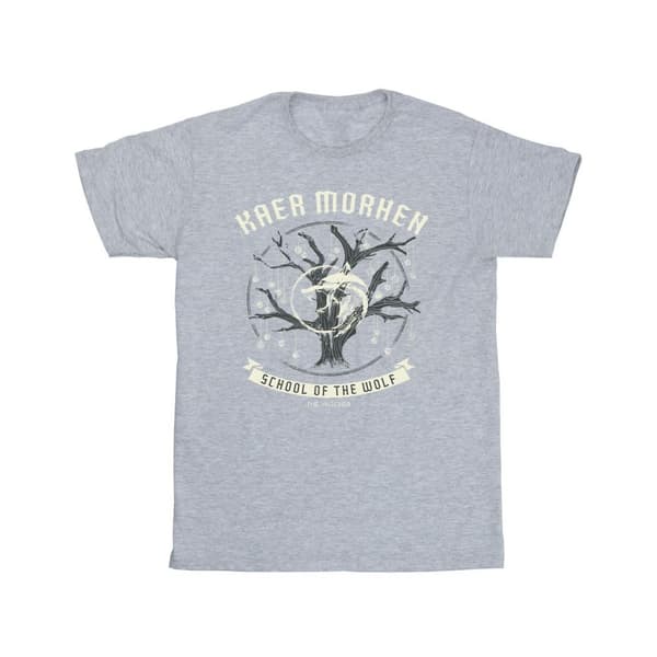 Netflix The Witcher School Of The Wolf T-shirt för herrar Sports Grey 4XL