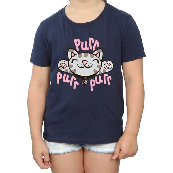 Big Bang Theory Mjuk Kitty Purr bomulls-T-shirt för flickor