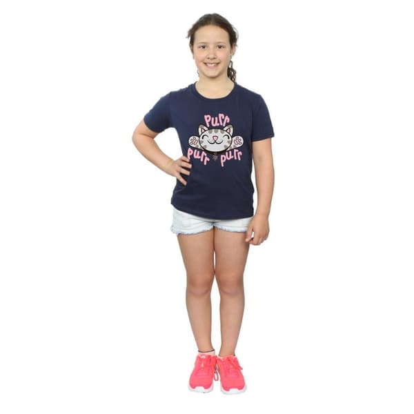 Big Bang Theory Mjuk Kitty Purr bomulls-T-shirt för flickor
