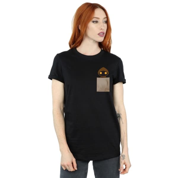 Star Wars Womens/Ladies Jawa Pocket Print Cotton Boyfriend T-Shirt