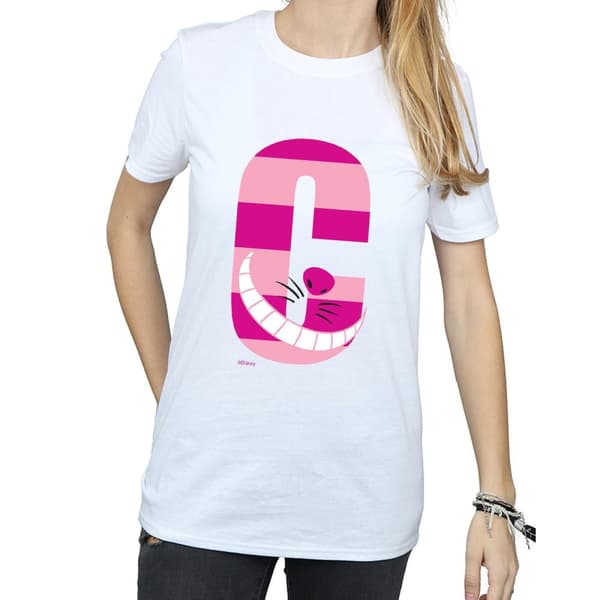 Disney Womens/Ladies Alphabet A Is For Alice Cotton Boyfriend T-Shirt