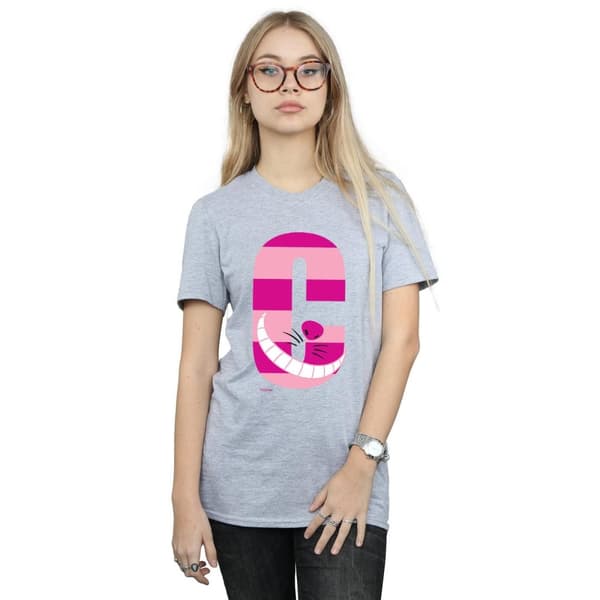 Disney Womens/Ladies Alphabet A Is For Alice Cotton Boyfriend T-Shirt