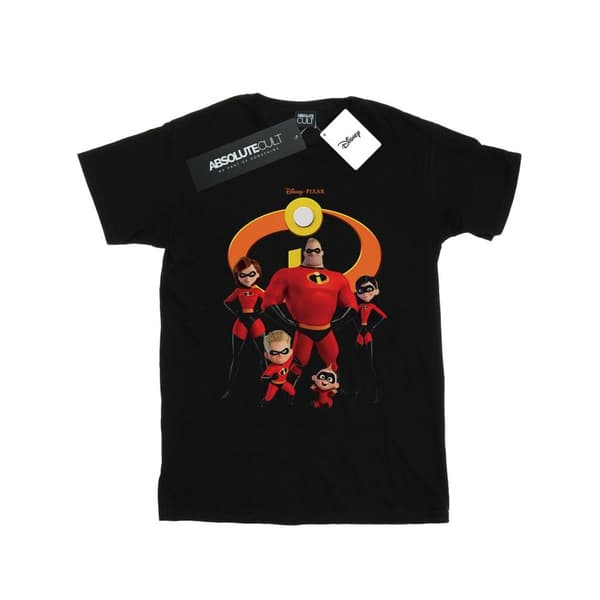 Disney T-shirt i bomull med grupplogotyp för flickor - Incredibles 2