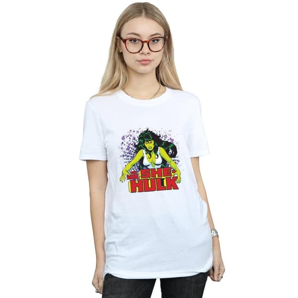 Marvel Dam/Tjej The Savage She-Hulk Boyfriend T-shirt i bomull