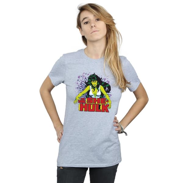 Marvel Dam/Tjej The Savage She-Hulk Boyfriend T-shirt i bomull