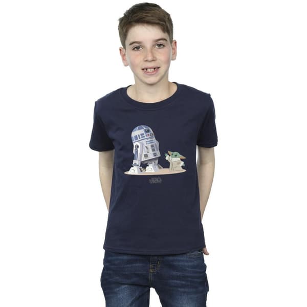 Star Wars Mandalorian R2D2 och Grogu - T-shirt för pojkar