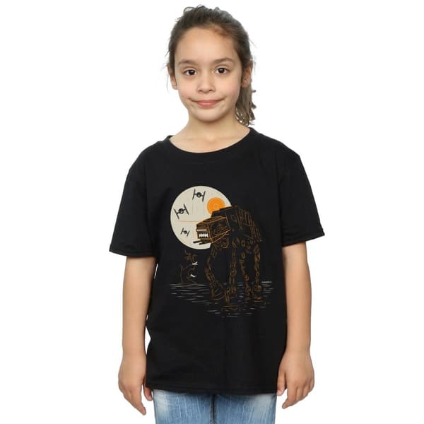 Star Wars Halloween AT AT bomulls-T-shirt för flickor