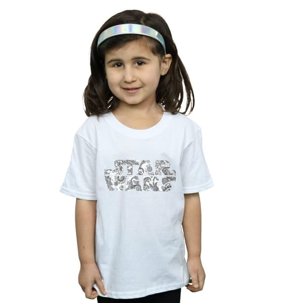 Star Wars Girls Ornamental Logo Cotton T-Shirt