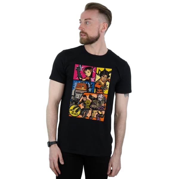Star Wars Mens Rebels Comic Strip T-Shirt