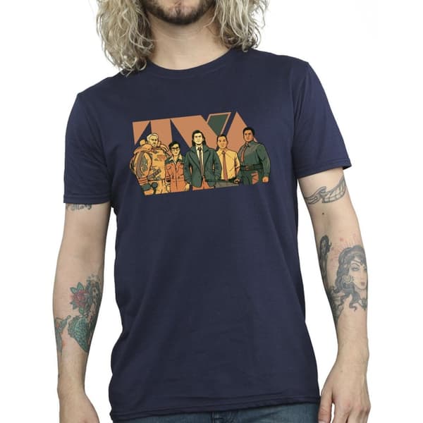 Marvel Mens Loki TVA Group T-Shirt