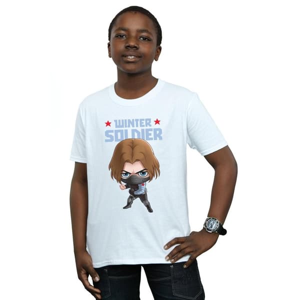 Marvel Boys Winter Soldier Bucky Toon T-Shirt