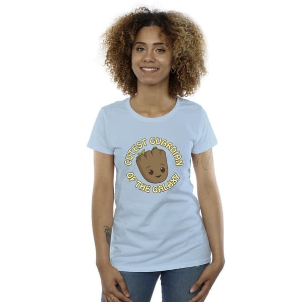 Marvel T-shirt i bomull för damer/kvinnor - I Am Groot Cutest Guardian