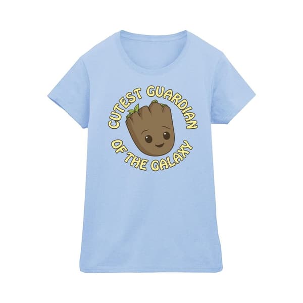 Marvel T-shirt i bomull för damer/kvinnor - I Am Groot Cutest Guardian