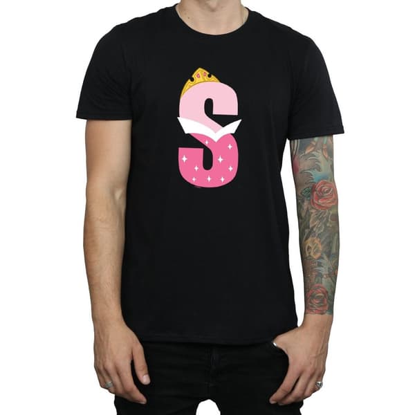 Disney T-shirt med alfabetet S för Törnrosa för herrar