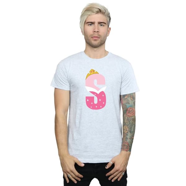Disney T-shirt med alfabetet S för Törnrosa för herrar