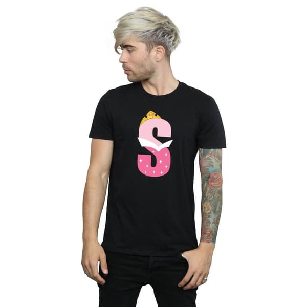 Disney T-shirt med alfabetet S för Törnrosa för herrar