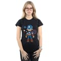 Miniatyrbillede 2 af 3: Marvel Womens/Ladies Captain America Sketch Cotton T-Shirt