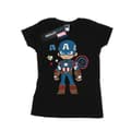 Miniatyrbillede 1 af 3: Marvel Womens/Ladies Captain America Sketch Cotton T-Shirt