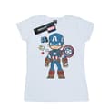 Miniatyrbillede 1 af 3: Marvel Womens/Ladies Captain America Sketch Cotton T-Shirt