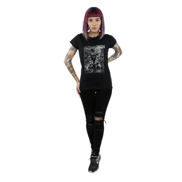 Disney Dam/kvinnor Nightmare Before Christmas Skellington T-shirt i bomull