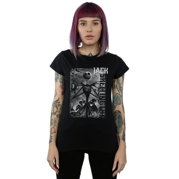 Disney Dam/kvinnor Nightmare Before Christmas Skellington T-shirt i bomull