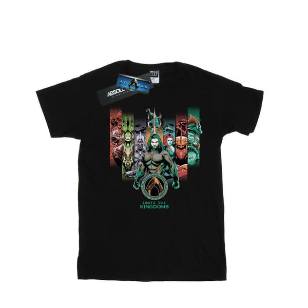 DC Comics Boys Aquaman Unite The Kingdoms T-Shirt Black 12-13 Years