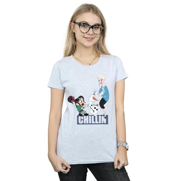Disney Dam/Tjej Wreck It Ralph Elsa And Vanellope T-shirt i bomull