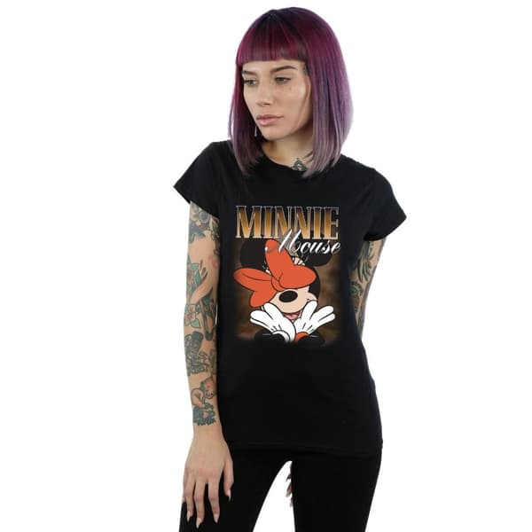 Disney Womens/Ladies Minnie Mouse Bow Montage Cotton T-Shirt