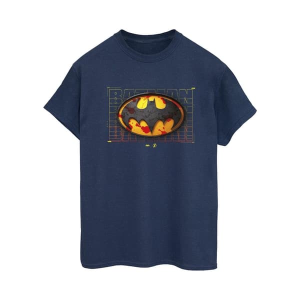 DC Comics Womens/Ladies The Flash Batman Red Splatter Cotton Boyfriend T-Shirt
