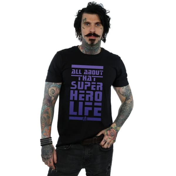 Marvel Mens Avengers Endgame Superhero Life T-Shirt