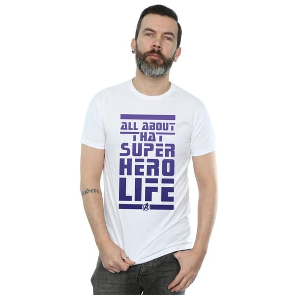 Marvel Mens Avengers Endgame Superhero Life T-shirt
