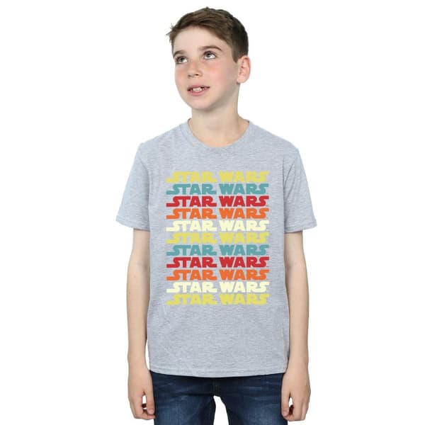 Star Wars Boys Retro Repeat Logo T-Shirt