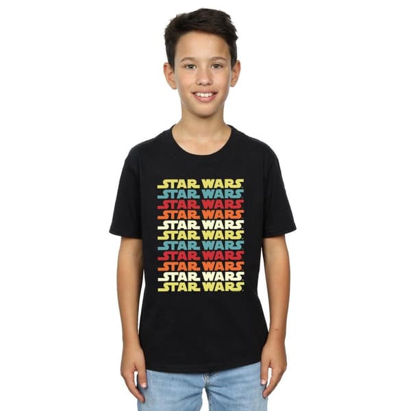 Star Wars Boys Retro Repeat Logo T-Shirt