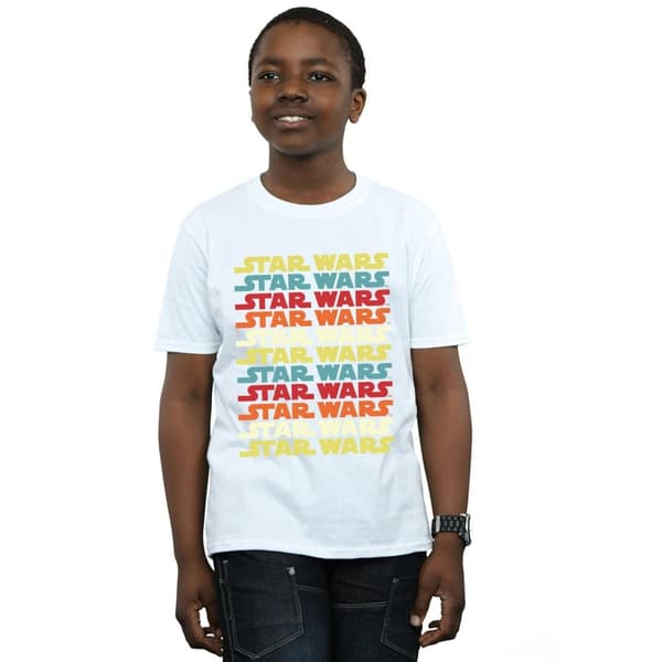 Star Wars Boys Retro Repeat Logo T-Shirt