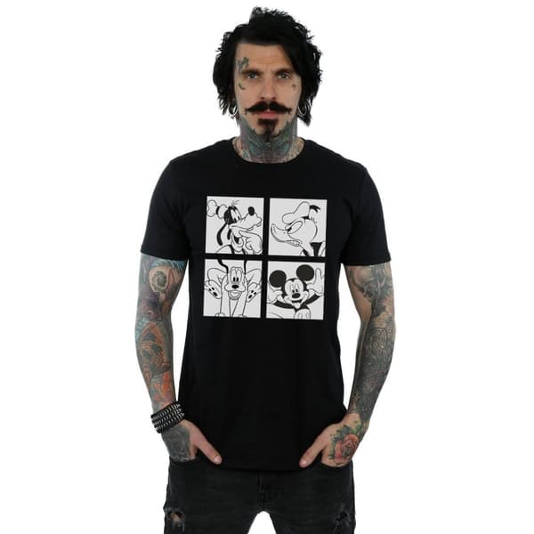Disney Mens Mickey, Donald, Goofy And Pluto Boxed T-Shirt
