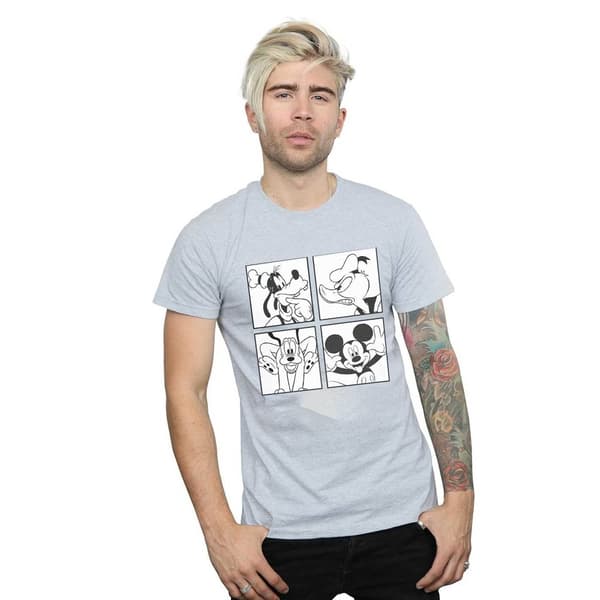 Disney Mens Mickey, Donald, Goofy And Pluto Boxed T-Shirt