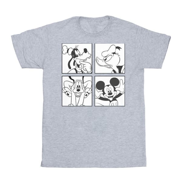 Disney Mens Mickey, Donald, Goofy And Pluto Boxed T-Shirt