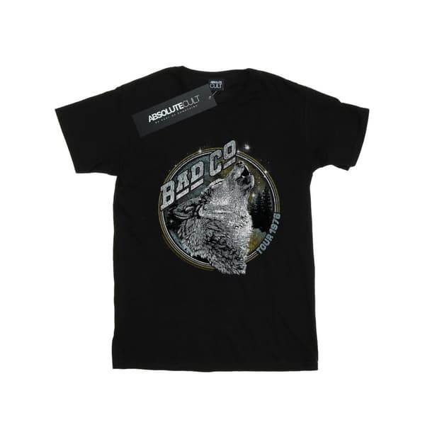 Bad Company T-shirt i bomull från Wolf Tour 1976 för flickor Black 12-13 Years