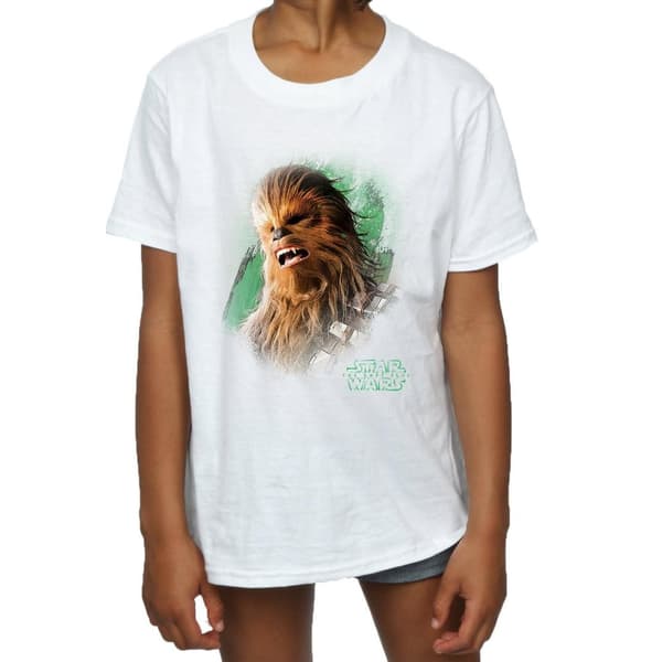 Star Wars Girls The Last Jedi Chewbacca Brushed Cotton T-Shirt