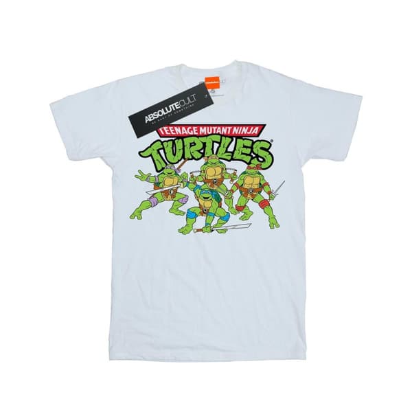 TMNT Boys Classic Cartoon Squad T-Shirt White 3-4 Years