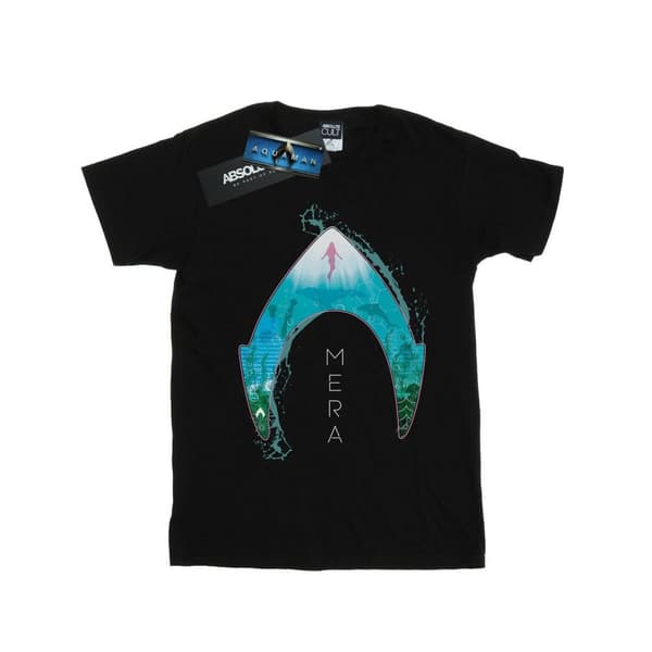 DC Comics Girls Aquaman Mera Ocean Logo Cotton T-Shirt