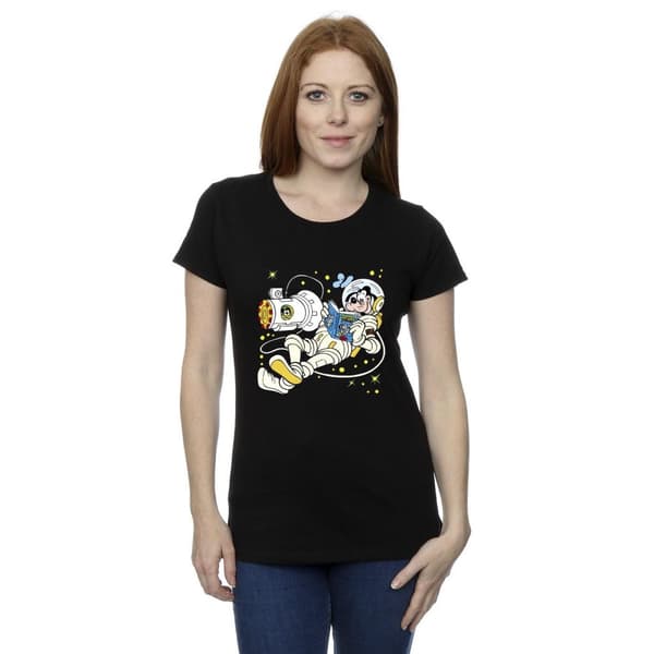 Disney Womens/Ladies Goofy Reading In Space Cotton T-Shirt