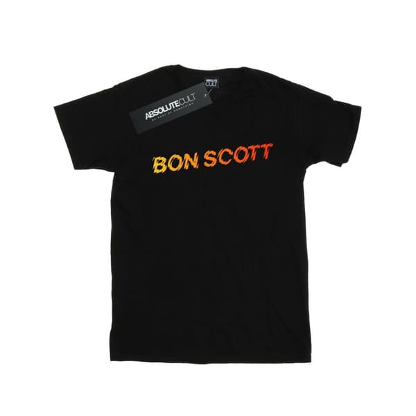Bon Scott Shattered Logo T-Shirt för män Black XL