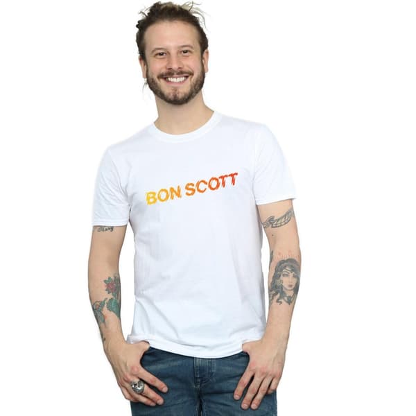 Bon Scott Mens Shattered Logo T-Shirt