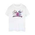 Miniatyrbilde 1 av 3: Disney Womens/Ladies Lilo And Stitch Ohana Heart With Angel Cotton Boyfriend T-Shirt