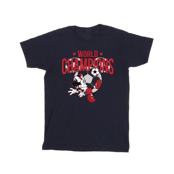 Disney Girls Minnie Mouse World Champions Cotton T-Shirt