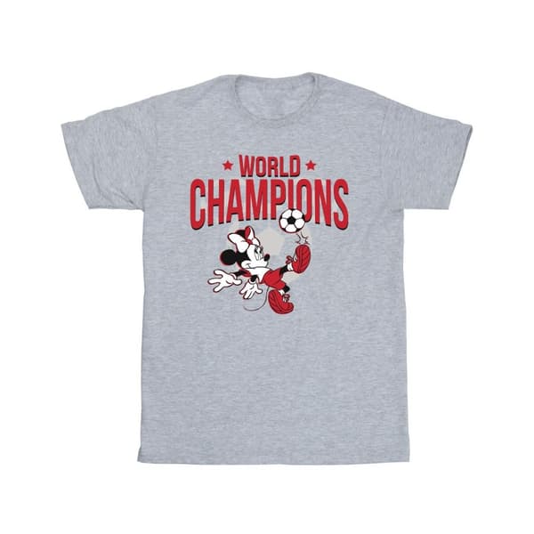 Disney Girls Minnie Mouse World Champions Cotton T-Shirt