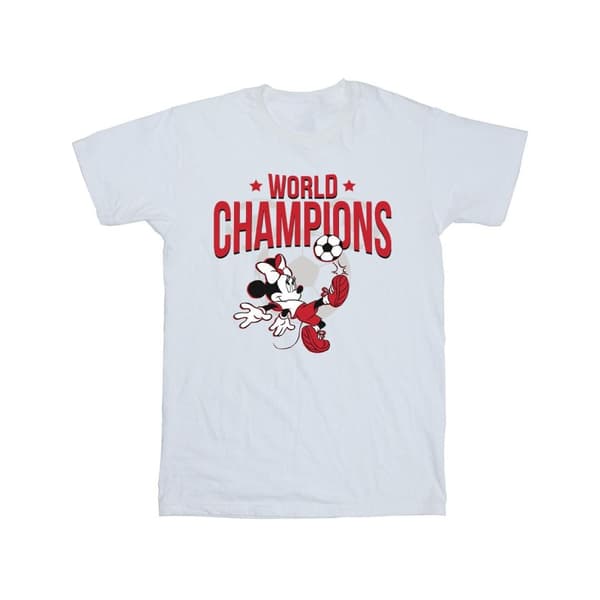 Disney Girls Minnie Mouse World Champions Cotton T-Shirt