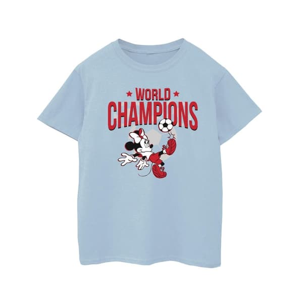 Disney Girls Minnie Mouse World Champions Cotton T-Shirt